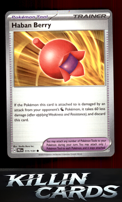 Haban Berry 111/131 Pokemon Common SV: Prismatic Evolutions Card NM