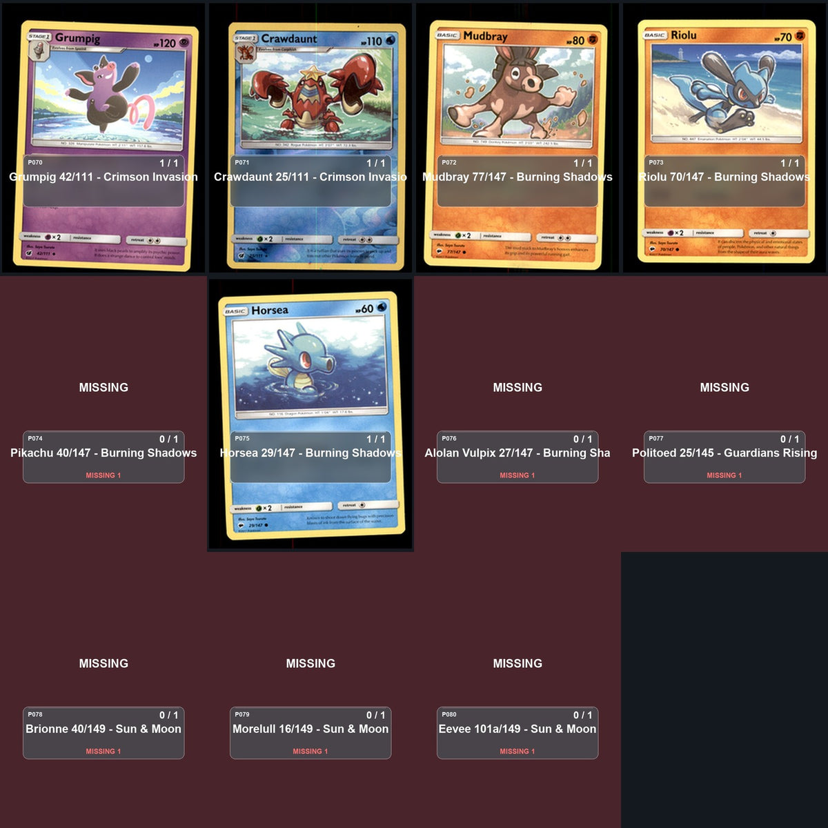 Pokemon TCG Saya Tsuruta Artist Collection 54 Cards Lot