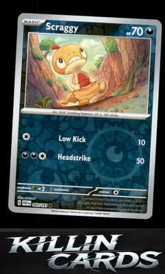 Reverse Holofoil Scraggy 060/091 Pokemon Common SV: Paldean Fates Card NM