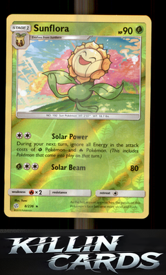 Sunflora 8/236 Pokemon Rare SM - Cosmic Eclipse Card NM