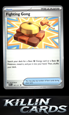 Fighting Gong 187/217 Pokemon Uncommon ME: Ascended Heroes Card NM