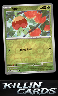 Reverse Holofoil Applin 009/131 Pokemon Common SV: Prismatic Evolutions Card NM