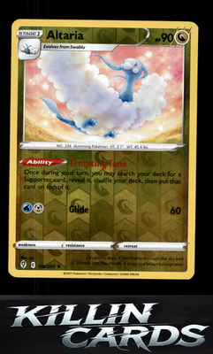 Reverse Holofoil Altaria 106/203 Pokemon Rare SWSH07: Evolving Skies Card NM