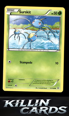 Surskit 13/160 Pokemon Common XY - Primal Clash Card NM