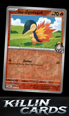 Reverse Holofoil Ethan's Cyndaquil 032/182 Pokemon Common SV10: Destined Rivals