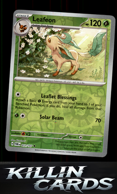 Reverse Holofoil Leafeon 011/167 Pokemon Uncommon SV06: Twilight Masquerade Card