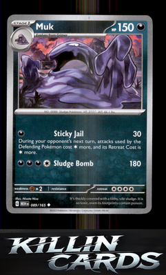 Muk 089/165 Pokemon Uncommon SV: Scarlet & Violet 151 Card NM
