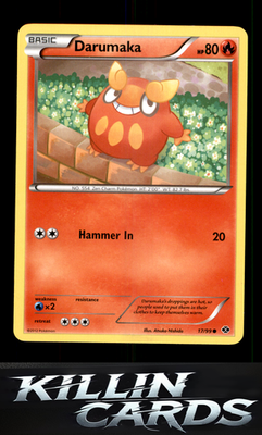 Darumaka 17/99 Pokemon Common Next Destinies Card NM