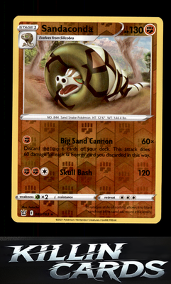 Reverse Holofoil Sandaconda 082/163 Pokemon Holo Rare SWSH05: Battle Styles Card