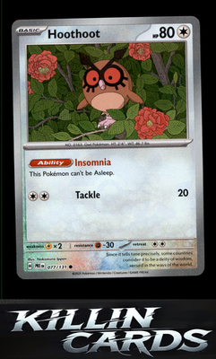 Hoothoot (Poke Ball Pattern) 077/131 Pokemon Common SV: Prismatic Evolutions Car