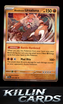 Bloodmoon Ursaluna 025/064 Pokemon Rare SV: Shrouded Fable Card NM