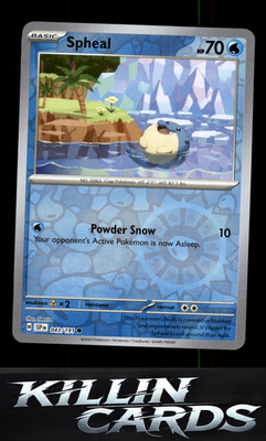 Reverse Holofoil Spheal - 043/191 043/191 Pokemon Common SV08: Surging Sparks Ca