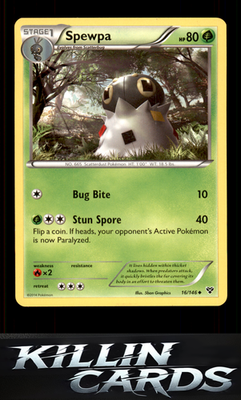 Spewpa 16/146 Pokemon Uncommon XY Base Set Card NM