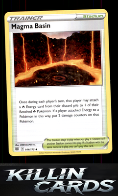 Magma Basin 144/172 Pokemon Uncommon SWSH09: Brilliant Stars Card NM
