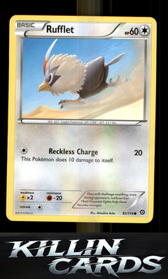Rufflet 92/114 Pokemon Common XY - Steam Siege Card NM