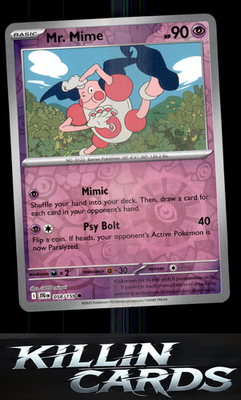 Reverse Holofoil Mr. Mime 058/159 Pokemon Common SV09: Journey Together Card NM