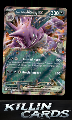 Team Rocket's Nidoking ex - 119/182 119/182 Pokemon Double Rare SV10: Destined R