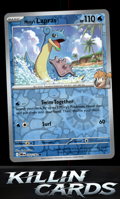 Reverse Holofoil Misty's Lapras 050/182 Pokemon Common SV10: Destined Rivals Car