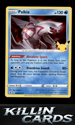 Palkia 004/025 Pokemon Holo Rare Celebrations Card NM