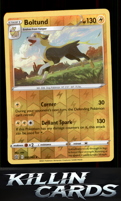Reverse Holofoil Boltund 053/163 Pokemon Rare SWSH05: Battle Styles Card NM