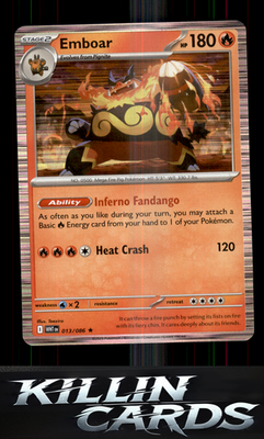 Emboar 013/086 Pokemon Rare SV: White Flare Card NM