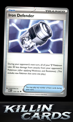 Iron Defender 118/132 Pokemon Uncommon ME01: Mega Evolution Card NM