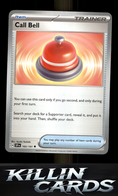 Call Bell 165/191 Pokemon Uncommon SV08: Surging Sparks Card NM
