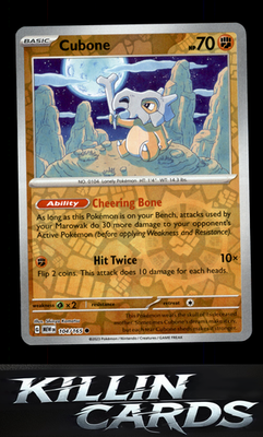 Reverse Holofoil Cubone 104/165 Pokemon Common SV: Scarlet & Violet 151 Card NM