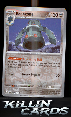 Reverse Holofoil Bronzong 067/131 Pokemon Uncommon SV: Prismatic Evolutions Card