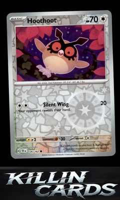 Reverse Holofoil Hoothoot 126/162 Pokemon Common SV05: Temporal Forces Card NM