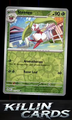 Reverse Holofoil Steenee 017/197 Pokemon Common SV03: Obsidian Flames Card NM