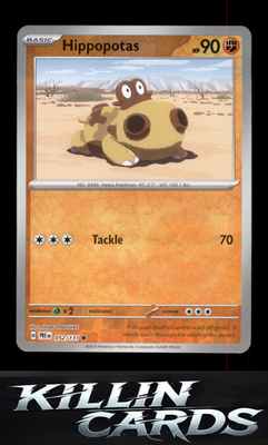 Reverse Holofoil Hippopotas 052/131 Pokemon Common SV: Prismatic Evolutions Card