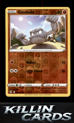 Reverse Holofoil Geodude 135/264 Pokemon Common SWSH08: Fusion Strike Card NM