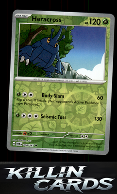 Reverse Holofoil Heracross 008/167 Pokemon Uncommon SV06: Twilight Masquerade Ca