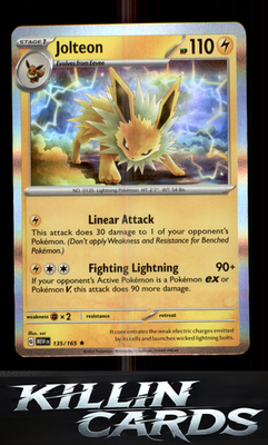 Jolteon 135/165 Pokemon Rare SV: Scarlet & Violet 151 Card NM
