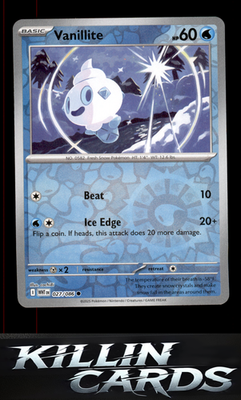 Reverse Holofoil Vanillite 027/086 Pokemon Common SV: White Flare Card NM