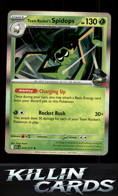 Team Rocket's Spidops 019/217 Pokemon Rare ME: Ascended Heroes Card NM