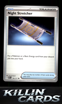 Night Stretcher 196/217 Pokemon Common ME: Ascended Heroes Card NM