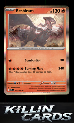 Reshiram 017/094 Pokemon Rare ME02: Phantasmal Flames Card NM