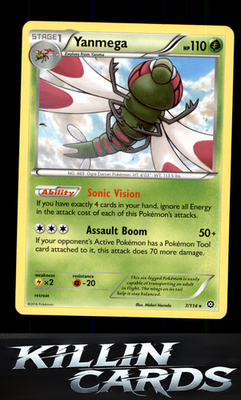 Yanmega 7/114 Pokemon Rare XY - Steam Siege Card NM