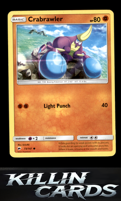 Crabrawler 73/147 Pokemon Common SM - Burning Shadows Card LP