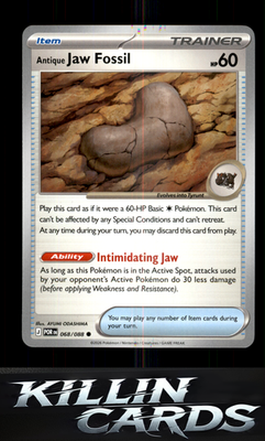 Antique Jaw Fossil 068/088 Pokemon Common ME03: Perfect Order Card NM