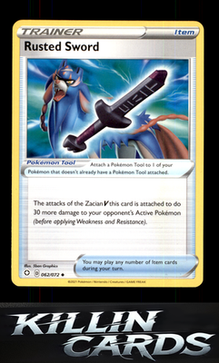 Rusted Sword 062/072 Pokemon Uncommon Shining Fates Card NM