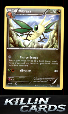 Vibrava 75/111 Pokemon Uncommon XY - Furious Fists Card LP