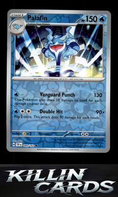 Reverse Holofoil Palafin 049/162 Pokemon Uncommon SV05: Temporal Forces Card NM