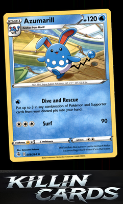 Azumarill 059/264 Pokemon Rare SWSH08: Fusion Strike Card NM