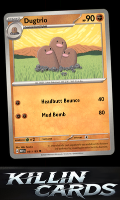 Dugtrio 051/165 Pokemon Uncommon SV: Scarlet & Violet 151 Card NM