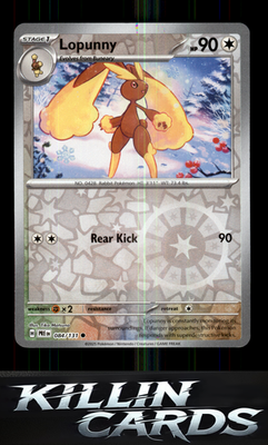 Reverse Holofoil Lopunny 084/131 Pokemon Common SV: Prismatic Evolutions Card NM