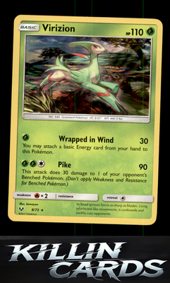 Virizion 8/73 Pokemon Holo Rare Shining Legends Card NM