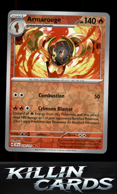 Reverse Holofoil Armarouge 034/191 Pokemon Uncommon SV08: Surging Sparks Card NM